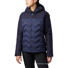 fashion women down jacket with full zipper outdoor windproof warm winter jacket